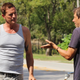 Simon Rex (L) and Sean Baker (R) on the set of Red Rocket